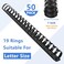 HOUYEE 50 Pack 1 Inch Plastic Binding Comb 19 Ring200 Sheet Capacity Letter Size Black Comb Binding Spines