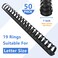 HOUYEE 50 Pack 1 Inch Plastic Binding Comb 19 Ring200 Sheet Capacity Letter Size Black Comb Binding Spines
