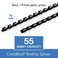 Mead CombBind Binding SpinesSpiralsCoilsCombs 38 55 Sheet Capacity Black 125 Pack 4000132