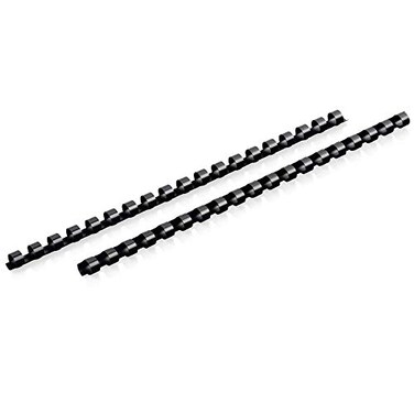 Mead CombBind Binding SpinesSpiralsCoilsCombs 38 55 Sheet Capacity Black 125 Pack 4000132