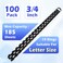 TOTiyea 100 Pack 19 Ring Plastic Binding Combs 34 Inch Diameter 185 Sheet Capacity Letter Size Black Comb Binding Spines