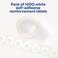 Avery SelfAdhesive Polyvinyl Standard Diameter Hole Reinforcements White 1000 per Pack 5720