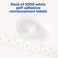 Avery SelfAdhesive Polyvinyl Standard Diameter Hole Reinforcements White 1000 per Pack 5720