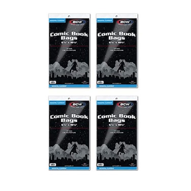BCW Current Comic Bags 400 Pack AcidFree Comic Book Bags for Modern Comics Crystal Clear Comic Book Sleeve Protection 6 78 x 10 12