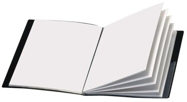 Cardinal Custom ShowFile Presentation Book 12 Pockets Holds 24 LetterSize Sheets Customizable Cover Black 50132CB