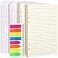 LEOBRO A5 Paper Planner Inserts for A5 Binder 55 x 85 Lined Paper Loose Leaf Paper with Binder Pockets for Refillable Notebook Journal Planner Refills