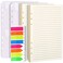 LEOBRO A5 Paper Planner Inserts for A5 Binder 55 x 85 Lined Paper Loose Leaf Paper with Binder Pockets for Refillable Notebook Journal Planner Refills