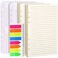 LEOBRO A5 Paper Planner Inserts for A5 Binder 55 x 85 Lined Paper Loose Leaf Paper with Binder Pockets for Refillable Notebook Journal Planner Refills