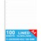 Nokingo Letter Size Discbound Refill Paper Disc Paper for TUL Custom NoteTaking System Discbound Planner Inserts 100 Sheets200 Pages White Disc Lined Arc Papers Refills 85 x 11 IN