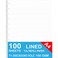 Nokingo Letter Size Discbound Refill Paper Disc Paper for TUL Custom NoteTaking System Discbound Planner Inserts 100 Sheets200 Pages White Disc Lined Arc Papers Refills 85 x 11 IN
