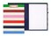 kate spade Kate Spade New York Clipboard Folio with Low Profile Clip Professional Padfolio Includes Lined Notepad Pen Loop and Pocket Adventure Stripe