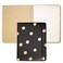 kate spade new york BlackGold Leatherette Notepad Folio Professional Padfolio with Lined Writing Pad Interior Pocket and Pen Loop Scatter Dot