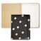 kate spade new york BlackGold Leatherette Notepad Folio Professional Padfolio with Lined Writing Pad Interior Pocket and Pen Loop Scatter Dot