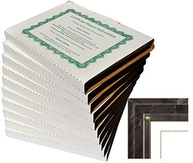 Walnut Grove Slidein Certificate Plaque and Document Holder 10 PackBlack Marble