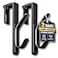1InTheOffice Cubicle Coat Hook Double Recycled Plastic Charcoal 2 Pack