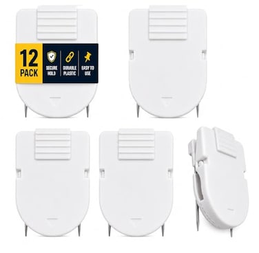 1InTheOffice Cubicle Clips White 12Pack White