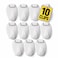 1InTheOffice White Cubicle Hooks Deluxe Recycled 2 LB Capacity 10 Pack