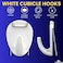1InTheOffice White Cubicle Hooks Deluxe Recycled 2 LB Capacity 10 Pack