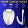 1InTheOffice White Cubicle Hooks Deluxe Recycled 2 LB Capacity 10 Pack