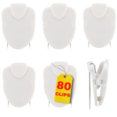 1InTheOffice Cubicle Clips White 80Pack White