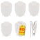 1InTheOffice Cubicle Clips White 80Pack White