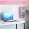 EasyPAG 8 Pocket Mesh Wall File Organizer Hanging Paper Folder Holder with Classify Label Vertical Wall Mount Mail Organizer for Office Home Classroom Pink