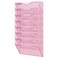 EasyPAG 8 Pocket Mesh Wall File Organizer Hanging Paper Folder Holder with Classify Label Vertical Wall Mount Mail Organizer for Office Home Classroom Pink