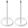 HRLORKC 2pcs Desk Receipt Holder Bill Fork Receipt Spike Stick Silver Restaurant Check Spindle 55 Inch by