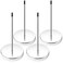 HRLORKC 4pcs Desk Receipt Holder Bill Fork Receipt Spike Stick Silver Restaurant Check Spindle 55 Inch by