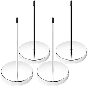 HRLORKC 4pcs Desk Receipt Holder Bill Fork Receipt Spike Stick Silver Restaurant Check Spindle 55 Inch by