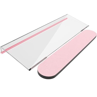 KOTEMON Acrylic Tilted Computer Keyboard Stand for Ergonomic Typing Keyboard Tray Holder with Silicone NonSlip Case Clear