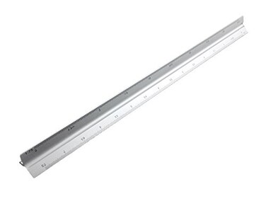 Honbay Aluminum 30cm Triangular Scale Engineering Ruler 120 125 150 175 1100 1150 Silver