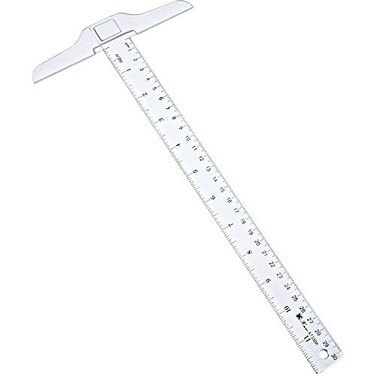 Pangda 1 Pcs 12 Inch 30 cm TSquare Ruler Plastic Transparent TRuler for Drafting and General Layout Work