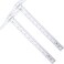 Pangda 2 Pcs 12 Inch 30 cm TSquare Ruler Plastic Transparent TRuler for Drafting and General Layout Work