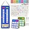 KIKIGOAL Kids Visual Schedule Calendar Chart Double Side Autism Daily Chore Routine Chart with 113 Cards Autism Learning Materials Kids Visual Behavioral Tool Wall Planner for Home School