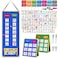 KIKIGOAL Kids Visual Schedule Calendar Chart Double Side Autism Daily Chore Routine Chart with 113 Cards Autism Learning Materials Kids Visual Behavioral Tool Wall Planner for Home School