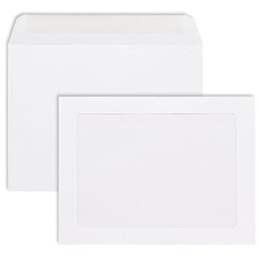 EnDoc 9x12 Full Face Window Envelopes 28lb Paper Bright White 9 x 12 Inches Envelope With a nice Clear Full window 50 Pack