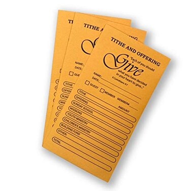 Mountain Valley Coin Envelope Tithe and Offering Envelopes for Church 35 x 65 Package of 100
