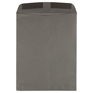 JAM Paper JAM PAPER 10 x 13 Open End Catalog Premium Envelopes Dark Grey 100Pack