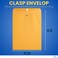 1InTheOffice Manila Clasp Catalog Envelopes Kraft Brown Gummed Sealed 9x12 100 Pack