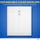 1InTheOffice Poly Envelopes with Top Opening Letter Clear 85x11 10Pack