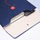 enyuwlcm Enyuwlcm PU Leather A4 File Folder Document Holder Filing Envelope Project File Jacket with String Tie Closure 34 Inch Expansion Blue