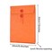 enyuwlcm Enyuwlcm PU Leather A4 File Folder Document Holder Filing Envelope Project File Portfolio with String Tie Closure 34 Inch Expansion Orange