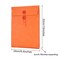 enyuwlcm Enyuwlcm PU Leather A4 File Folder Document Holder Filing Envelope Project File Portfolio with String Tie Closure 34 Inch Expansion Orange