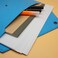 ERCENTURY Felt File Folder Durable Briefcase Document Bag Paper File Folders Portfolio Case Letter Envelope Handbag Button Closure for Office Home School Stationery Blue