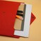 ERCENTURY Felt File Folder Durable Briefcase Document Bag Paper File Folders Portfolio Case Letter Envelope Handbag Button Closure for Office Home School Stationery Red