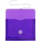 JAM Paper JAM PAPER Plastic Envelopes with Button String Tie Closure Index Size 5 12 x 7 12 Purple 12Pack