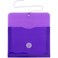 JAM Paper JAM PAPER Plastic Envelopes with Button String Tie Closure Index Size 5 12 x 7 12 Purple 12Pack