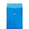 JAM Paper JAM PAPER Plastic Envelopes with Button String Tie Closure Legal Open End 9 34 x 14 12 Blue 12Pack