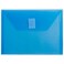 JAM Paper JAM PAPER Plastic Envelopes with Hook Loop Closure Index 5 12 x 7 12 Blue 12Pack